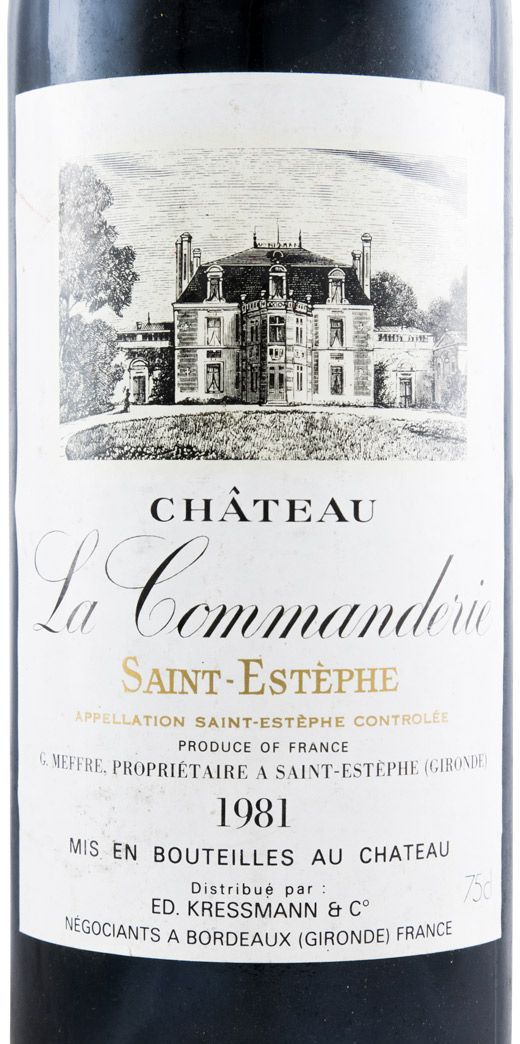 1981 Château La Commanderie Saint-Estèphe tinto