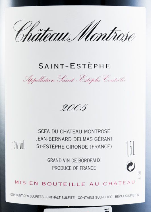 2005 Château Montrose Saint-Estèphe tinto 1,5L