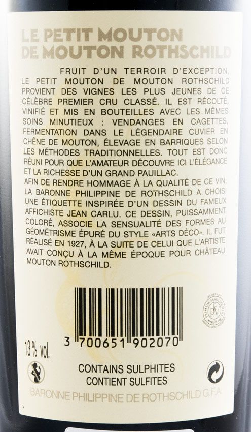 2014 Le Petit Mouton de Mouton Rothschild Pauillac tinto