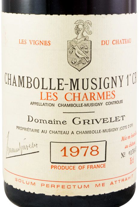 1978 Domaine Grivelet Les Charmes Chambolle-Musigny tinto