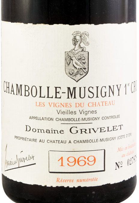 1969 Domaine Grivelet Chambolle-Musigny tinto (cápsula vermelha)