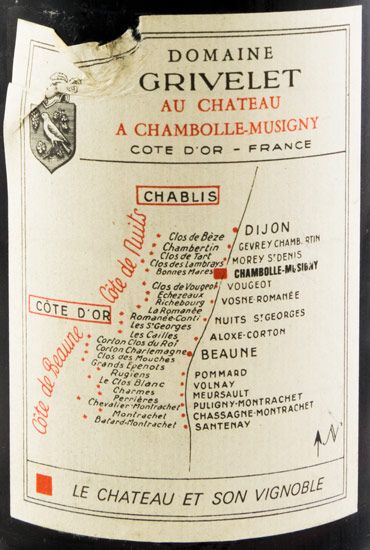 1969 Domaine Grivelet Chambolle-Musigny tinto (cápsula vermelha)