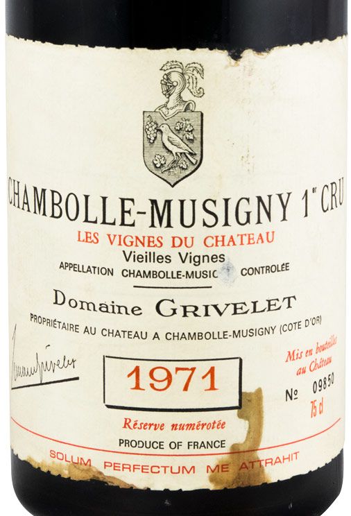 1971 Domaine Grivelet Chambolle-Musigny tinto