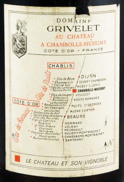 1971 Domaine Grivelet Chambolle-Musigny tinto