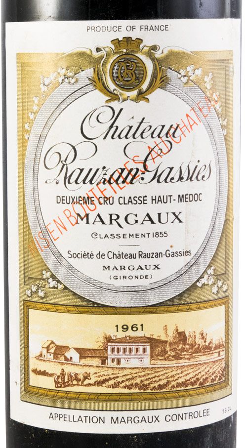 1961 Château Rauzan-Gassies Margaux tinto