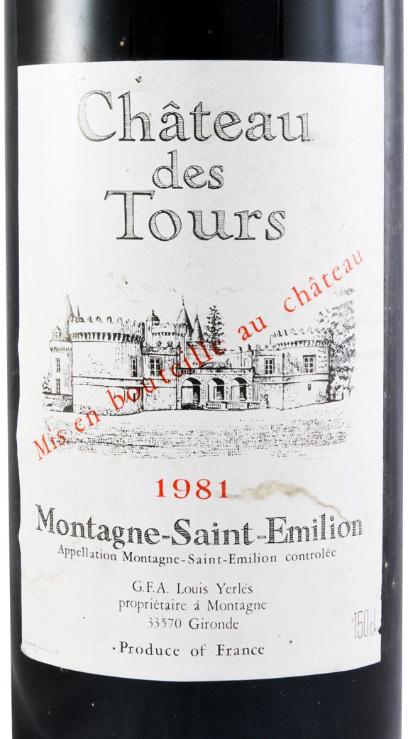 1981 Château des Tours Montagne-Saint-Emilion red 1.5L