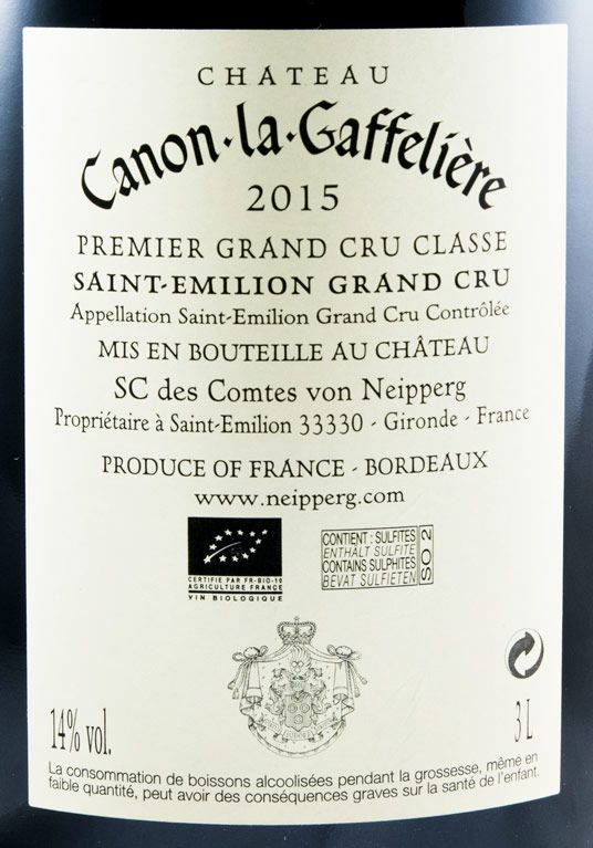 2015 Château Canon La Gaffelière Saint-Émilion tinto 3L