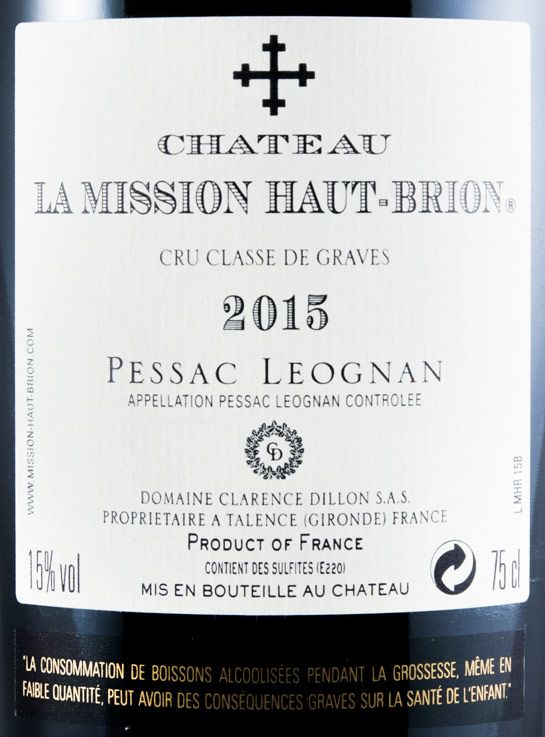 2015 Château La Mission Haut-Brion Pessac-Léognan tinto