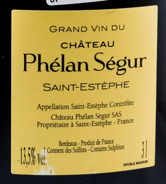 2014 Château Phélan Ségur Saint-Estèphe tinto 3L