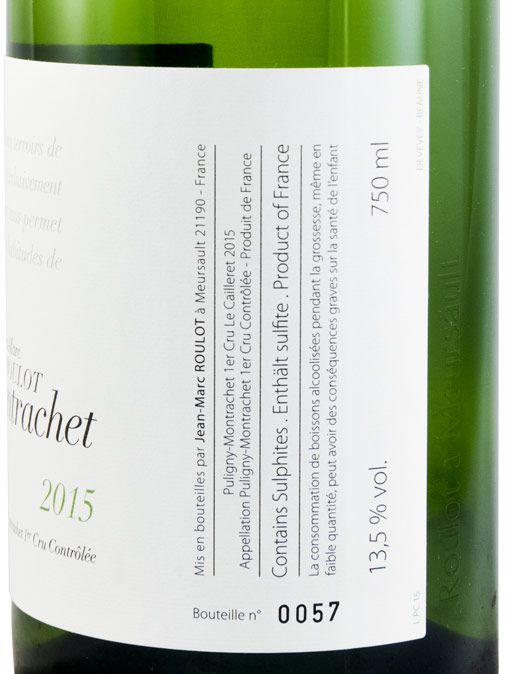 2015 Jean-Marc Roulot Le Cailleret Puligny-Montrachet white