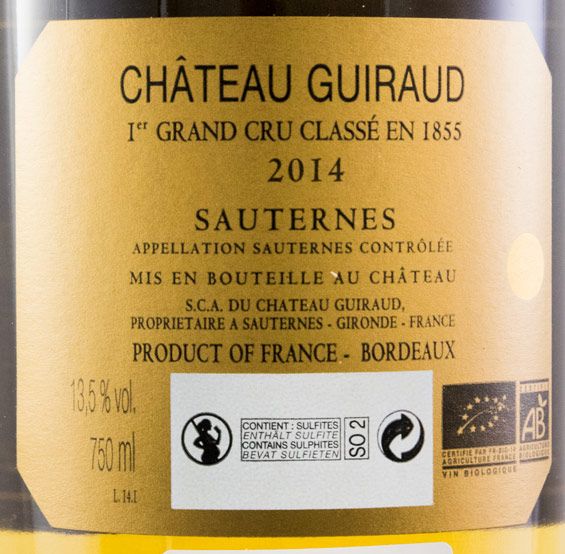 2014 Château Guiraud Sauternes branco
