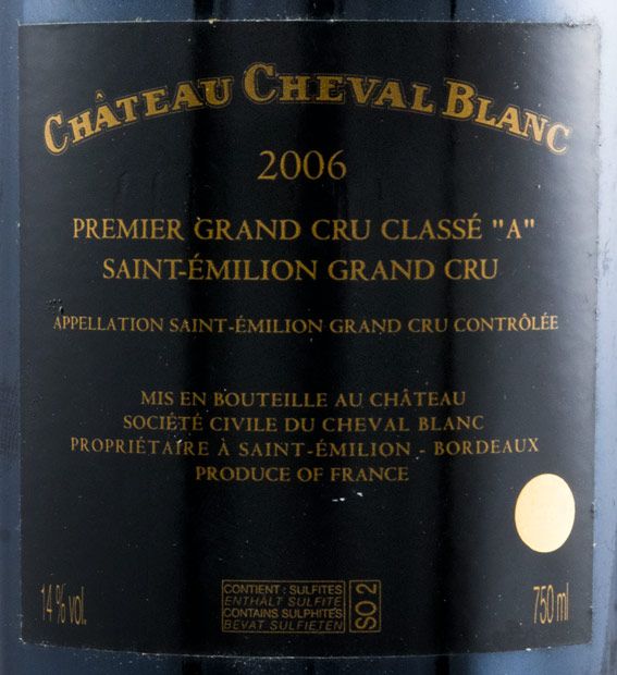 2006 Château Cheval Blanc Saint-Émilion tinto
