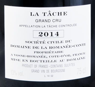 2014 Domaine de la Romanée-Conti La Tâche tinto