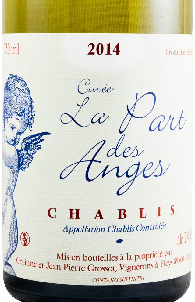 2014 Domaine Corinne & Jean-Pierre Grossot La Part des Anges Cuvée Chablis branco