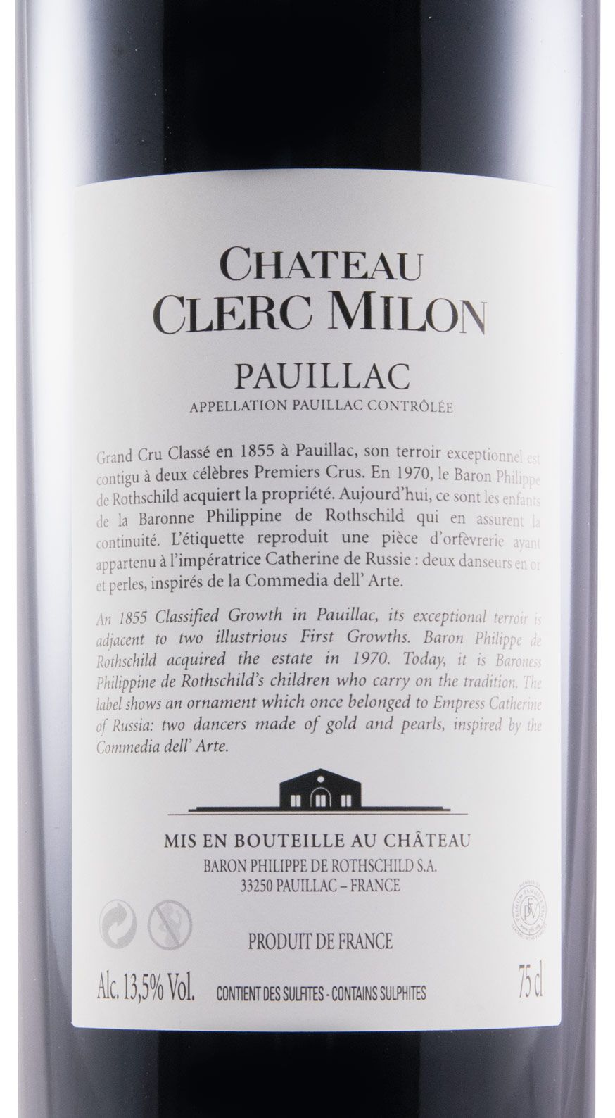 2015 Château Clerc Milon Pauillac tinto