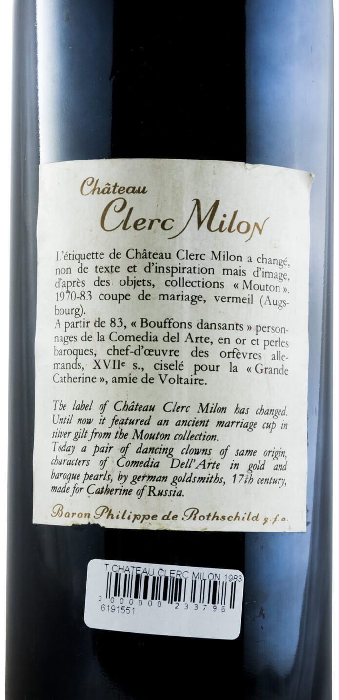 1983 Château Clerc Milon Baron Philippe de Rothschild Pauillac red