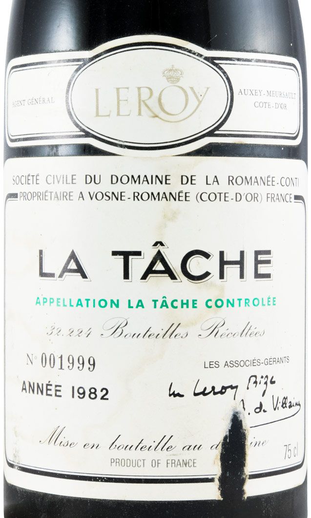 1982 Domaine de la Romanée-Conti La Tâche red