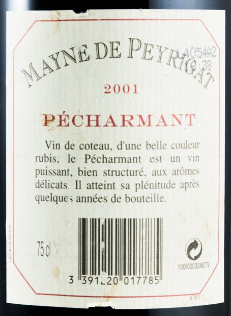 2001 Mayne de Peyrigat Pécharmant tinto