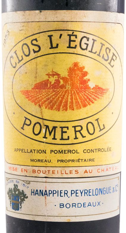 1953 Clos L'Eglise Pomerol red