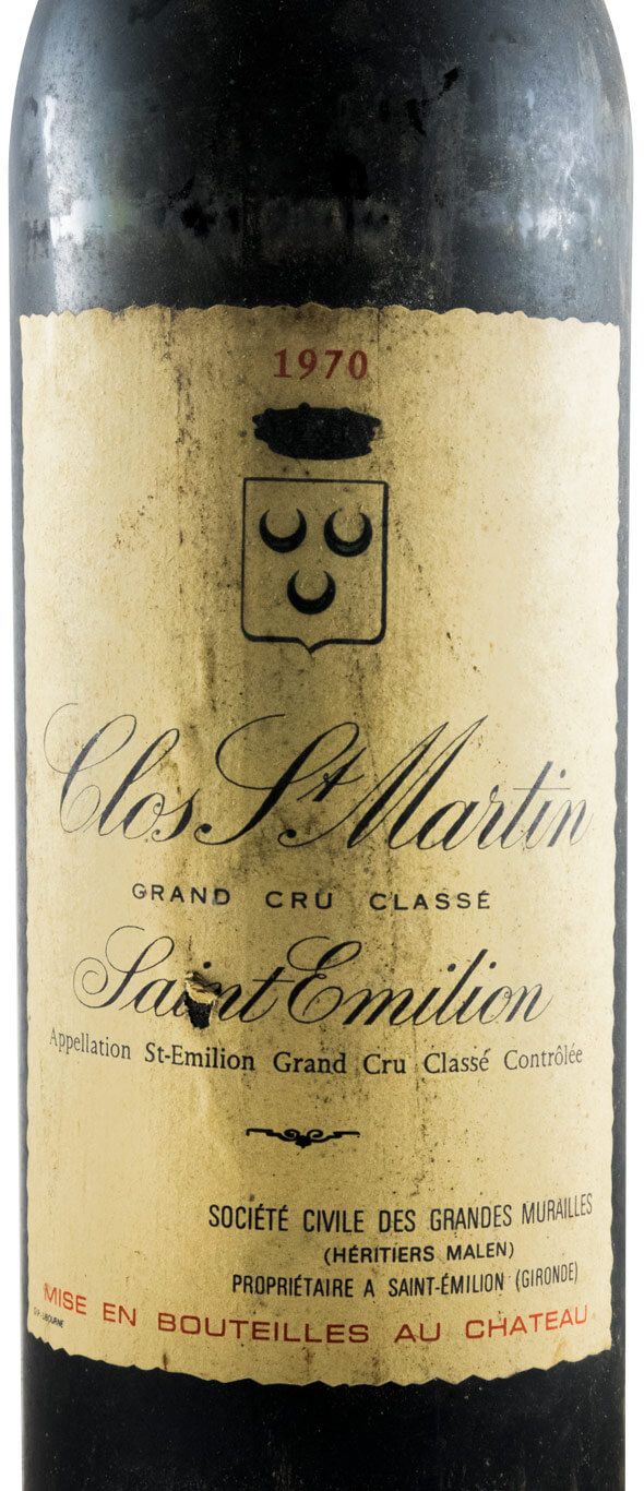 1970 Château Clos Saint-Martin Saint-Émilion tinto