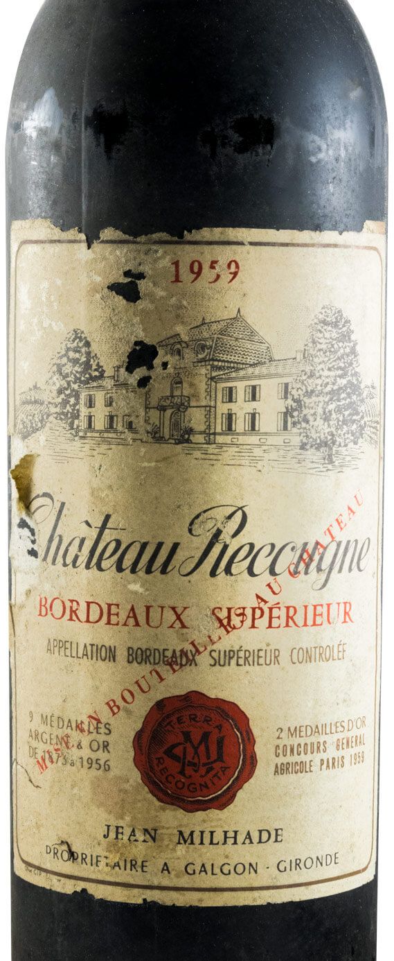 1959 Château Recougne Bordeaux Superieur tinto