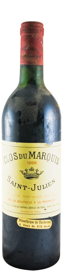 1988 Château Léoville Las Cases Clos du Marquis Saint-Julien red