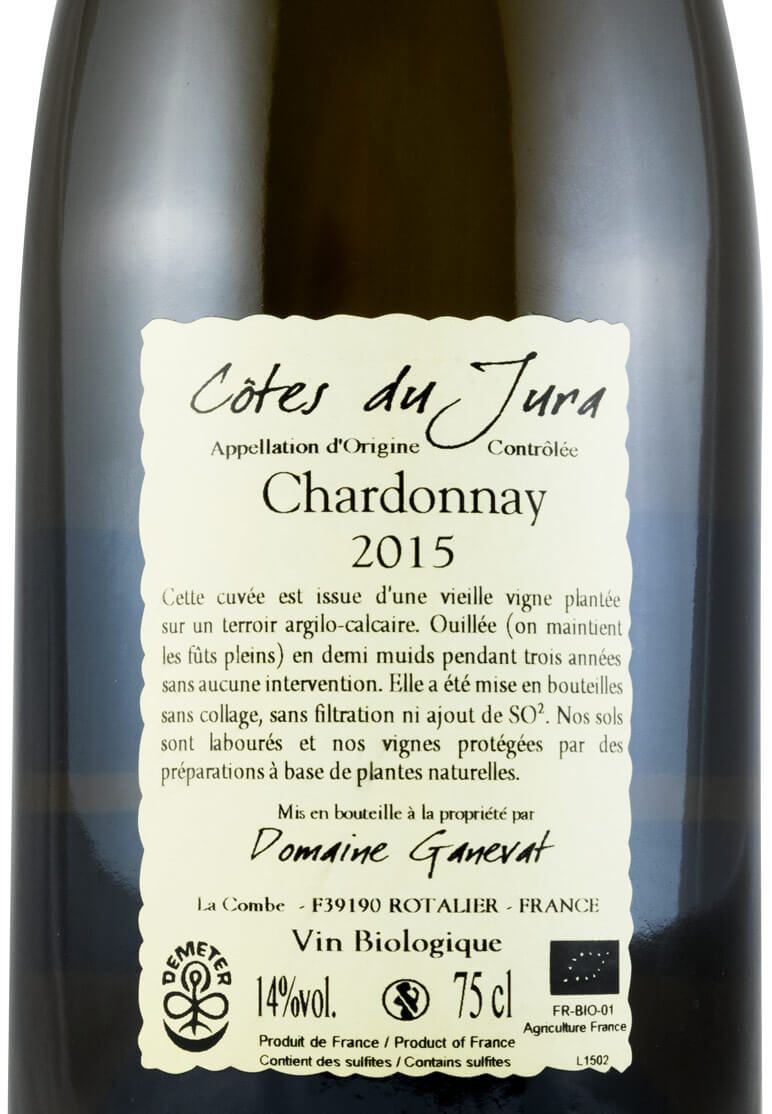 2015 Jean-François Ganevat Les Chamois du Paradis Chardonnay Côtes du Jura biológico branco