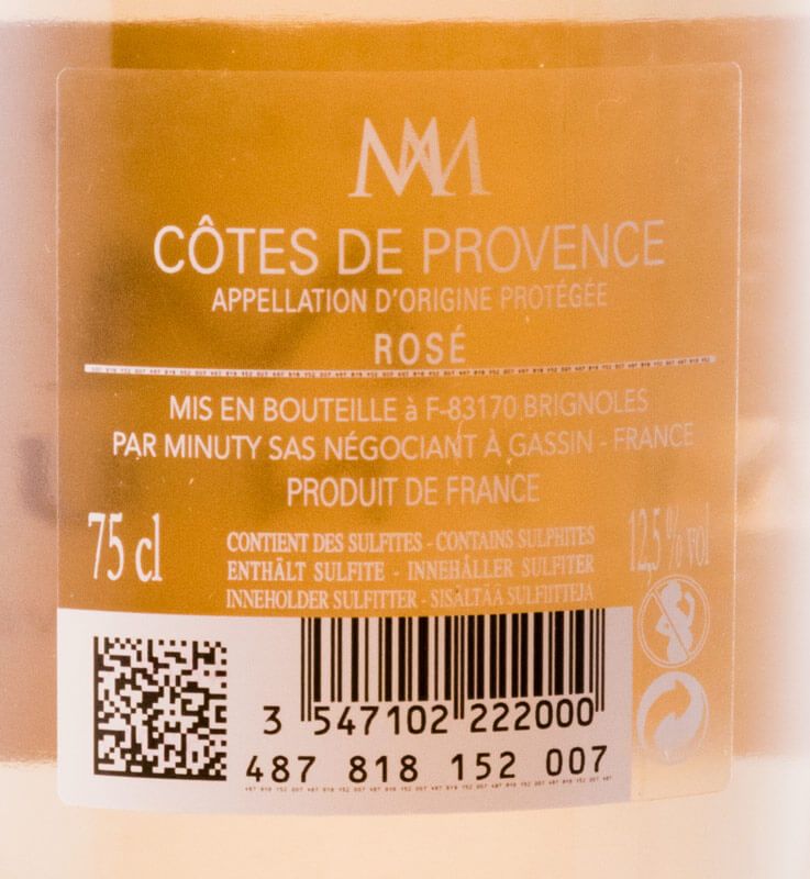 2018 Château Minuty M de Minuty Côtes de Provence rosé