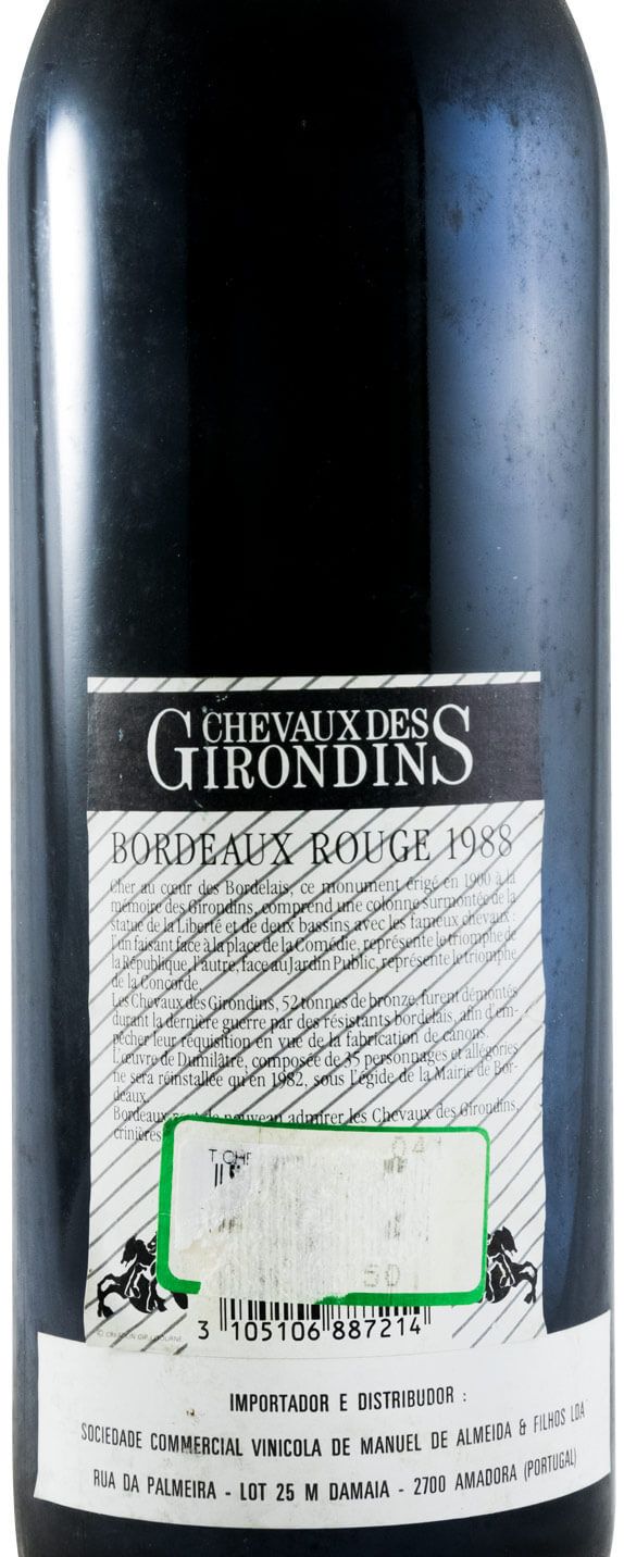 1988 Chevaux des Girondins Collection Medoc red