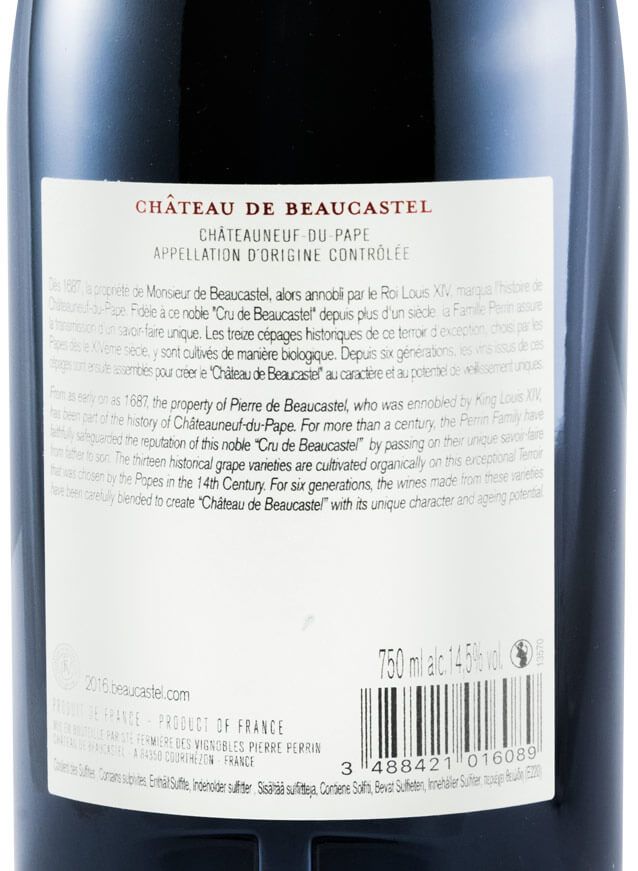 2016 Château de Beaucastel Châteauneuf-du-Pape red