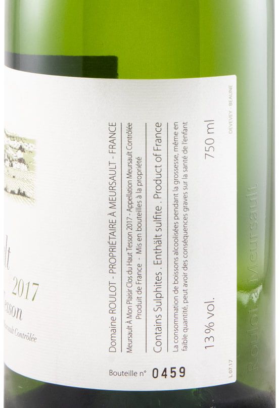 2017 Domaine Roulot À Mon Plaisir Clos du Haut Tesson Meursault branco