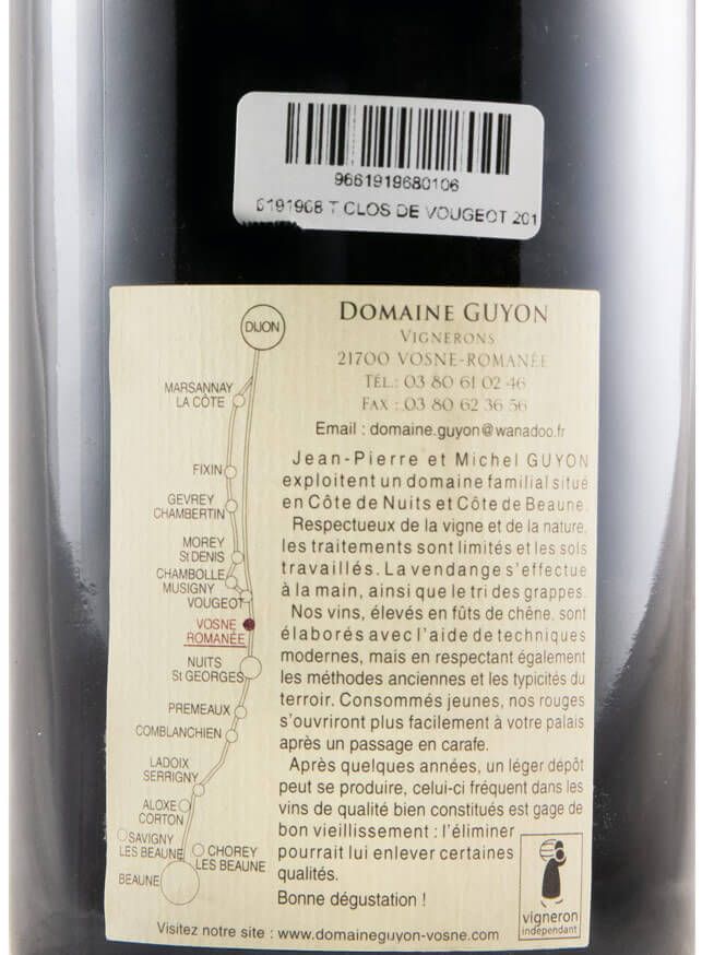 2011 Domaine Guyon Clos de Vougeot red