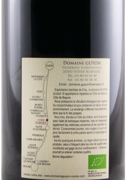 2015 Domaine Guyon En Orveaux Vosne-Romanée tinto