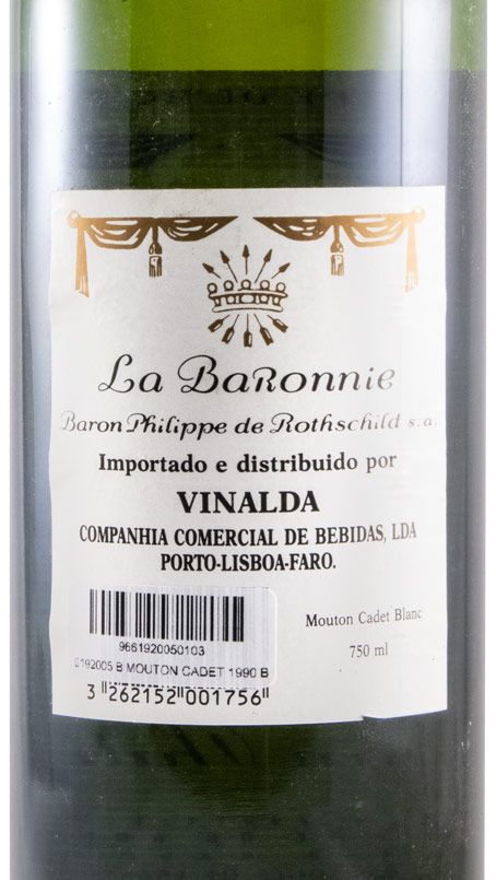 1990 Mouton Cadet Baron Philippe de Rothschild Pauillac branco