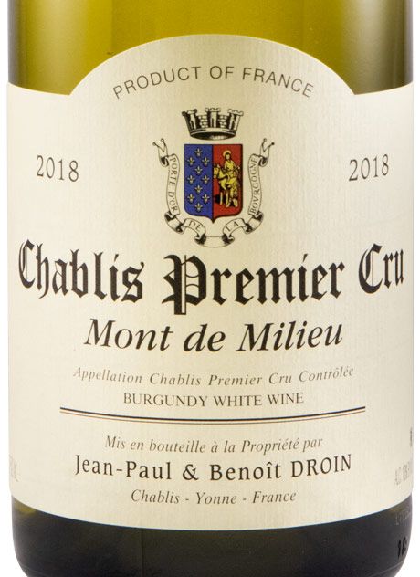 2018 Jean-Paul & Benoît Droin Mont de Milieu Premier Cru Chablis white