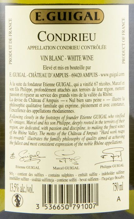 2016 E. Guigal Condrieu Côte-Rôtie white