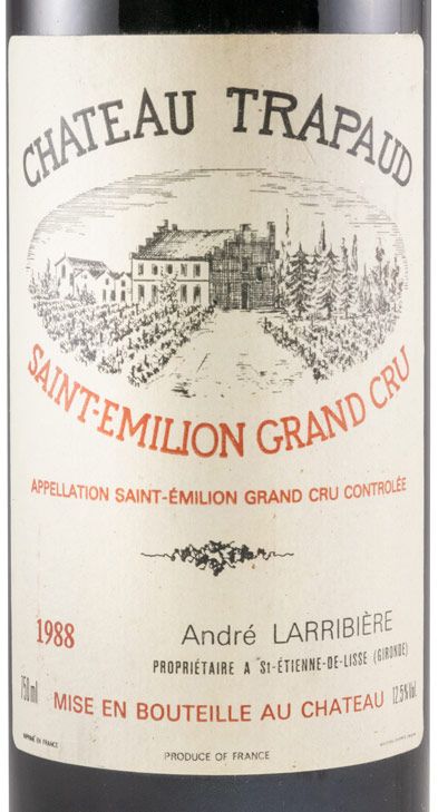 1988 Château Trapaud Andre Larribière Saint-Émilion red