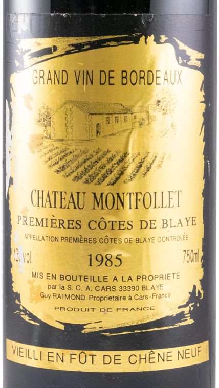 1985 Château Montfollet Guy Raimond Cotês de Baye tinto