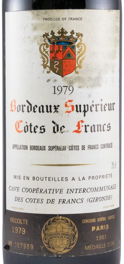 1979 Côtes de Francs Gironde Bordeaux Superieur tinto
