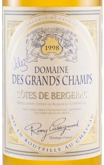 1998 Château Des Grands Champs Remy Cassignard Côtes de Bergerac white