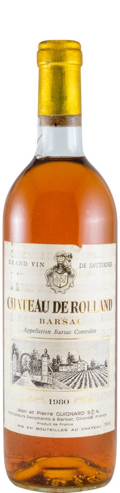 1980 Château de Rolland Jean et Pierre Guignard Sauterne Barsac branco