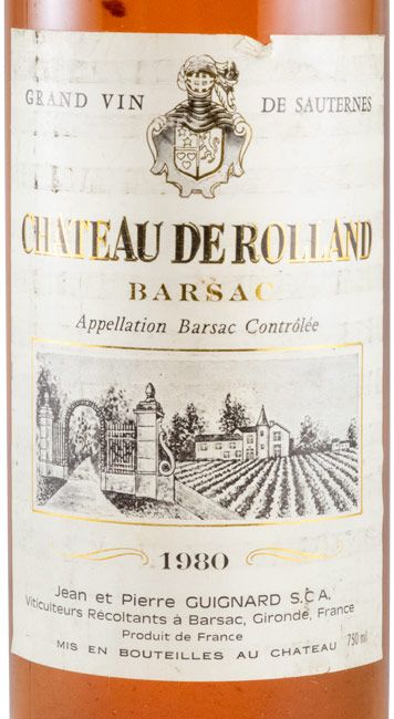 1980 Château de Rolland Jean et Pierre Guignard Sauterne Barsac branco