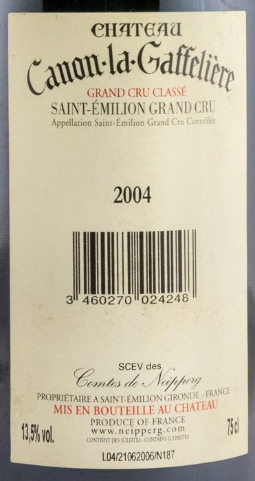 2004 Château Canon La Gaffelière Saint-Émilion tinto