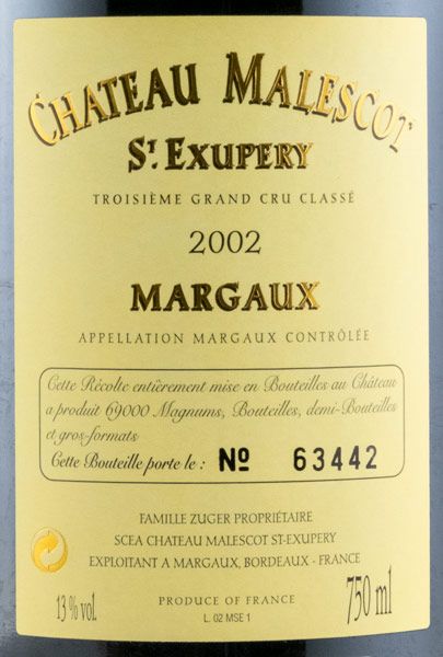 2002 Château Malescot St. Exupéry Margaux red