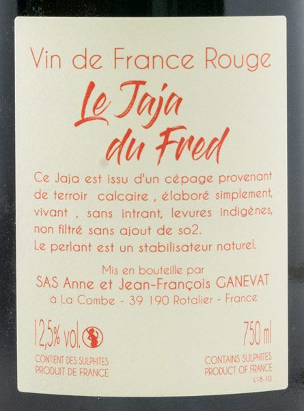 2018 Jean-François Ganevat Le Jaja du Fred red