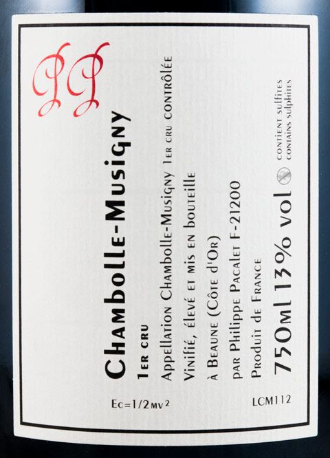 2018 Philippe Pacalet Premier Cru Chambolle-Musigny red