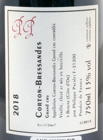 2018 Philippe Pacalet Grand Cru Corton-Bressandes red
