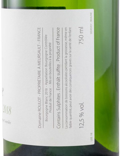 2018 Domaine Roulot Bourgogne branco