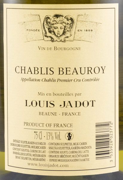 2019 Domaine Louis Jadot Chablis Beauroy Premier Cru Chablis branco