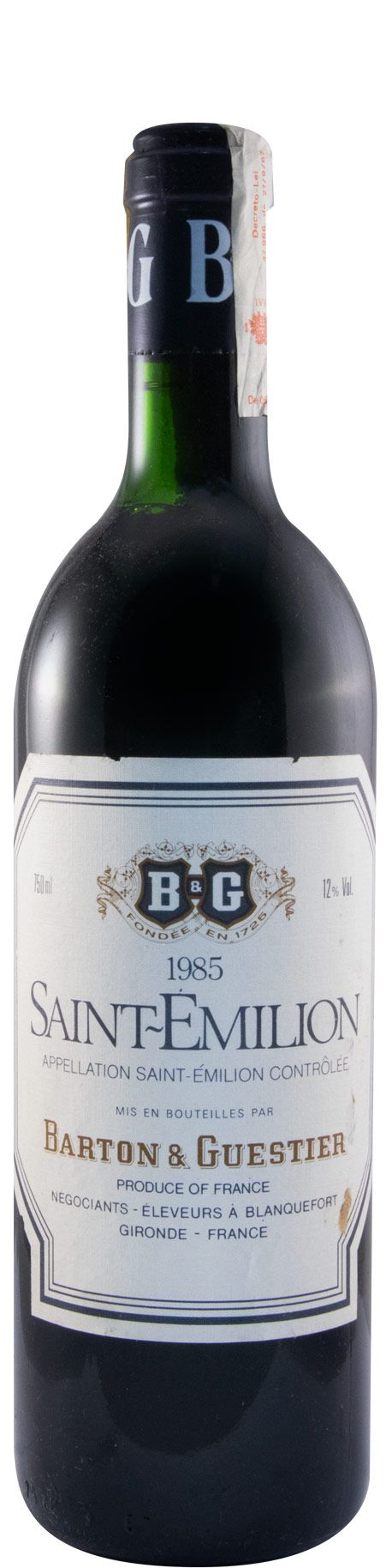 1985 Barton & Guestier Saint-Émilion red